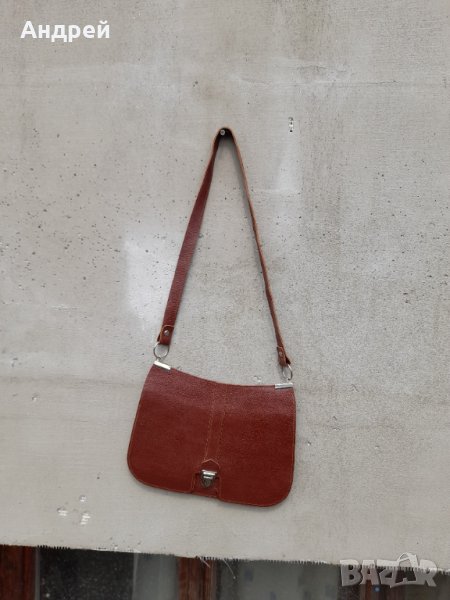 Стара Дамска кожена чанта Балкан, снимка 1