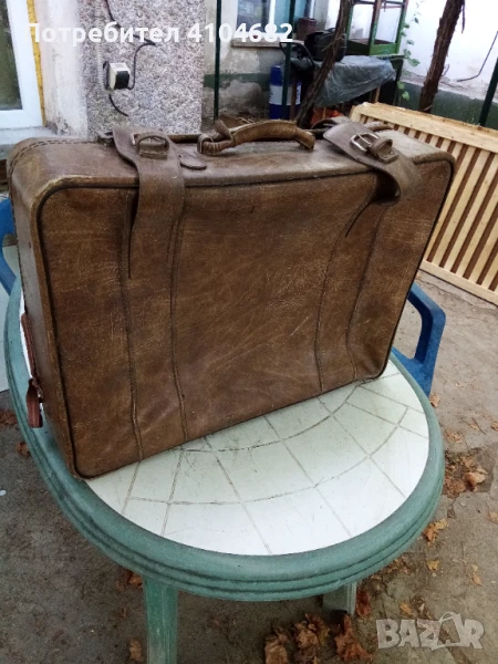 Ретро кожен куфар, снимка 1