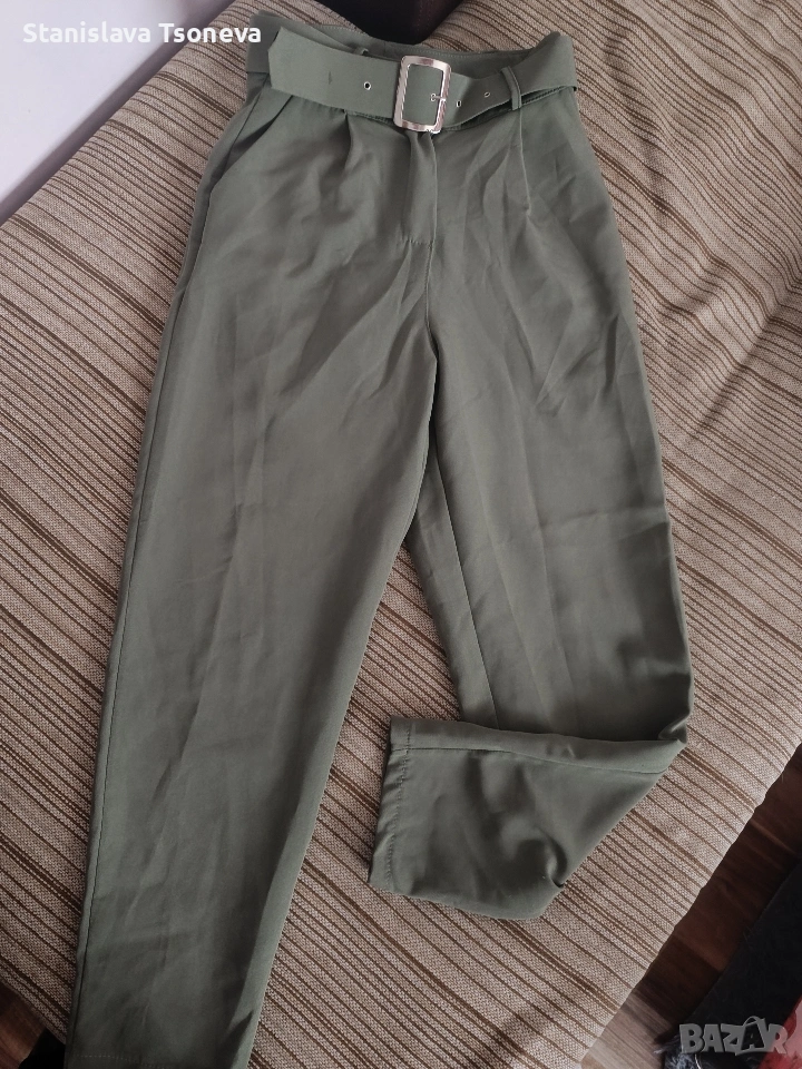 Дамски панталон с висока талия, снимка 1