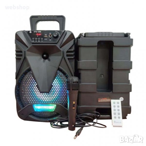 Активна Bluetooth караоке тонколона 8" с микрофон KTS 1209 , снимка 1