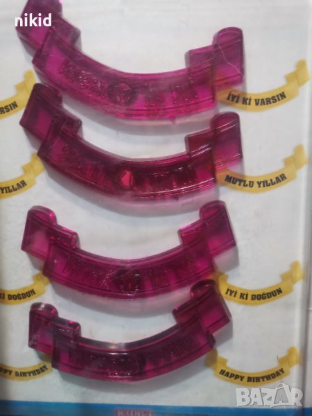 4 бр табели табела банер с пожелания текст печати резци за фондан сладки тесто Турски, снимка 1