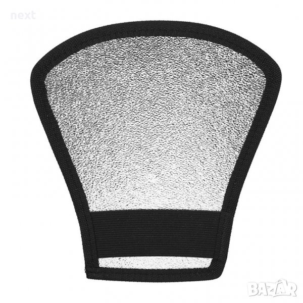 Рефлектор за светкавица, двустранен, бял и сребърен, снимка 1