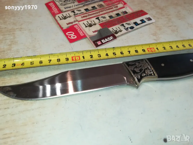 МАСИВЕН ОСТЪР НОЖ С ГРАВЮРА 1403251727, снимка 1