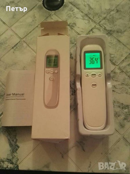 Безконтактен термометър, с LCD дисплей, инфраред термометър, снимка 1