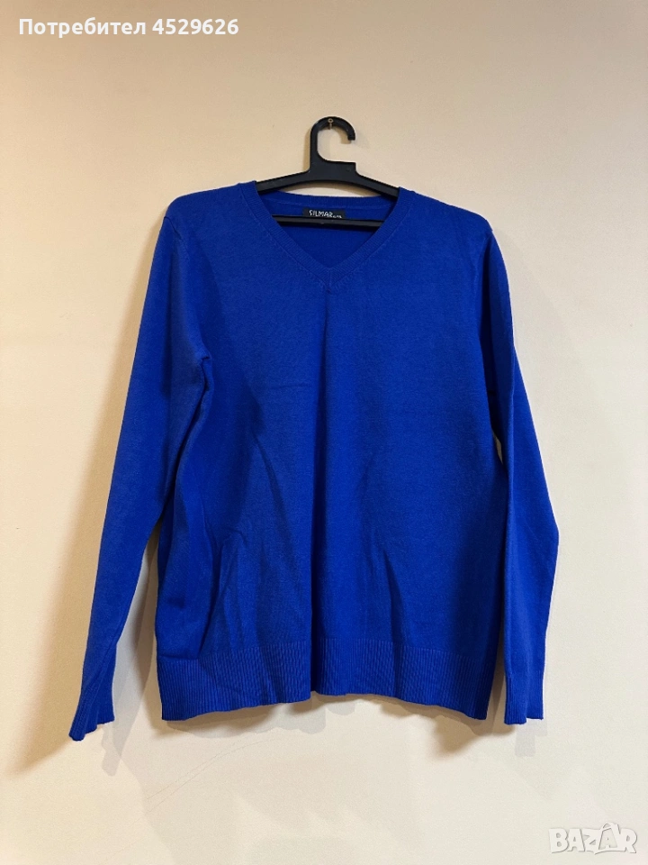 Син пуловер , снимка 1