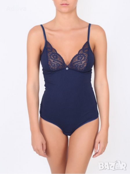 SIA Нови Памучни бодита чашки дантела бразилиана синьо телесно презрамки , снимка 1