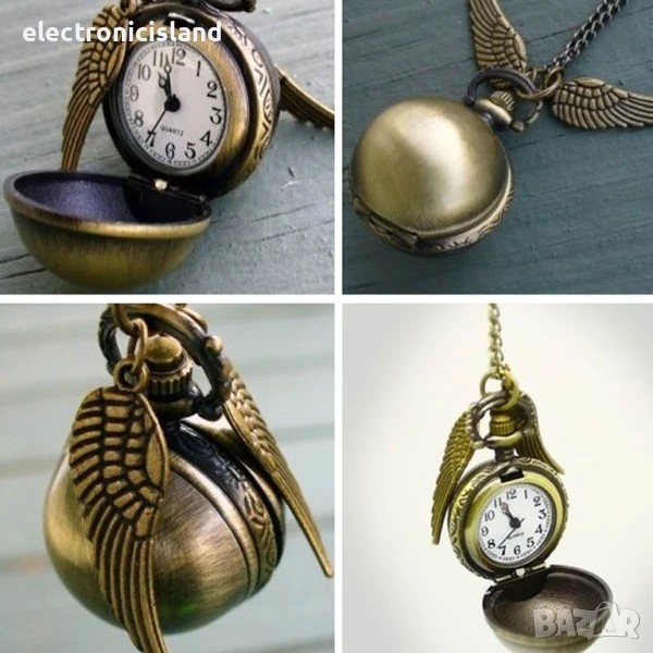 Колие кварцов часовник Снитч Snitch Хари Потър Potter, снимка 1