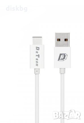 Нов кабел USB Type-C DeTech, 1 метър, снимка 1