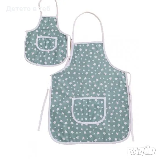 Комплект престилки за готвене Мента звезди, снимка 1
