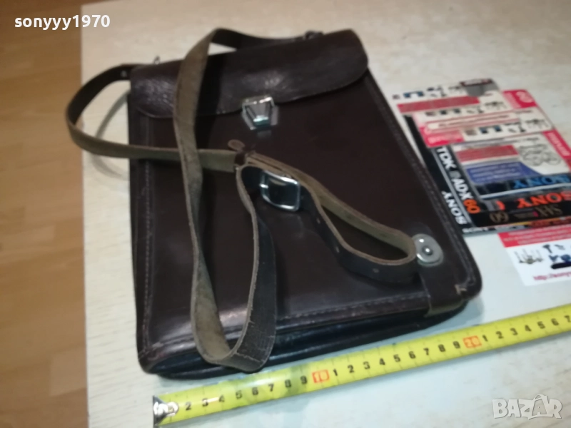 СТАРА КОЖЕНА ЧАНТА-РЕЛИКВА ОТ СОЦА 0709251047, снимка 1