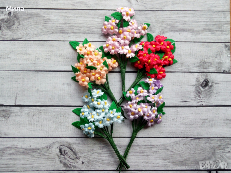 Букет сатенирани цветчета, снимка 1