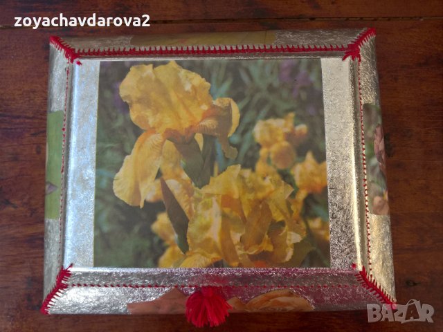 СТАРА КУТИЯ ЗА БИЖУТА РЪЧНА ИЗРАБОТКА, снимка 2 - Антикварни и старинни предмети - 29278357