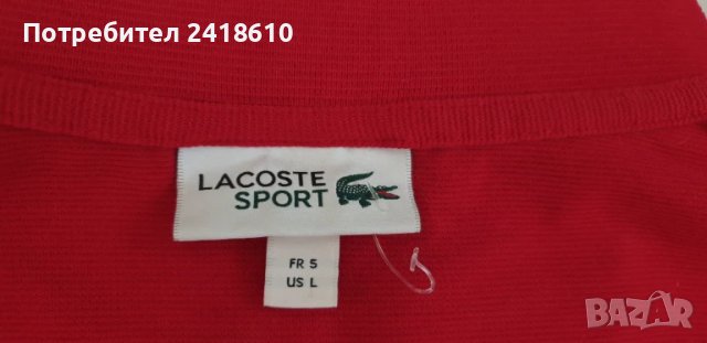Lacoste Sport Slim Fit Cotton Mens Size 5 - L ОРИГИНАЛ! Мъжка Тениска!, снимка 12 - Тениски - 50566009