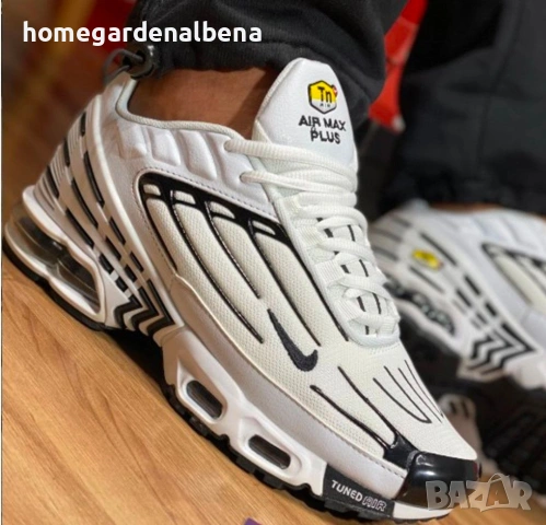 Маратонки Nike Air Max TN3 Plus 'White/Black' – Tuned Air в бяло! 👟🤍🖤, снимка 2 - Маратонки - 54317156