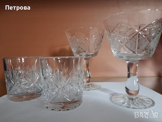 Кристални чаши, снимка 2 - Чаши - 36865287