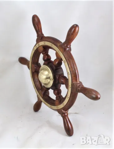 404 Корабен рул,щурвал от мостика на търговски кораб. , снимка 3 - Колекции - 50084261