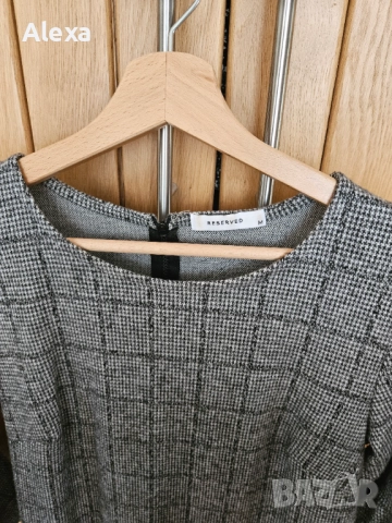 Рокля в сив цвят на марката Reserved в размер М, снимка 3 - Рокли - 51900818