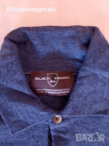 Black & Brown пуловер 100% мерино
