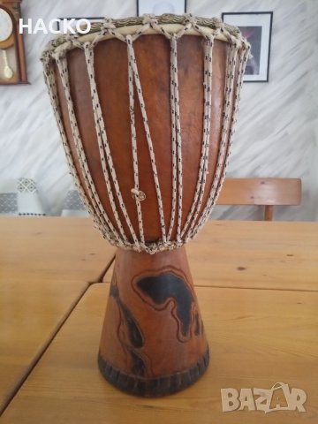 ПРОМО ЦЕНА АФРИКАНСА Таранбука от Тиково Дърво и Кожа с Калъв 100% Автетична, снимка 5 - Ударни инструменти - 40785505