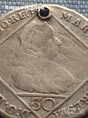 Сребърна монета 30 кройцера 1769г. Мария Терезия Виена Свещена Римска Империя 26773, снимка 2 - Нумизматика и бонистика - 42903438