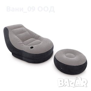 Надуваем релакс фотьойл с табуретка, снимка 3 - Дивани и мека мебел - 37600452