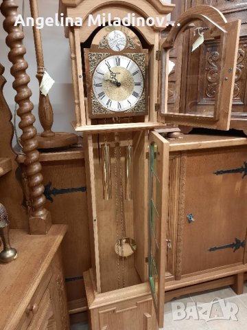 паркетен часовник HERMLE , снимка 4 - Антикварни и старинни предмети - 42627782