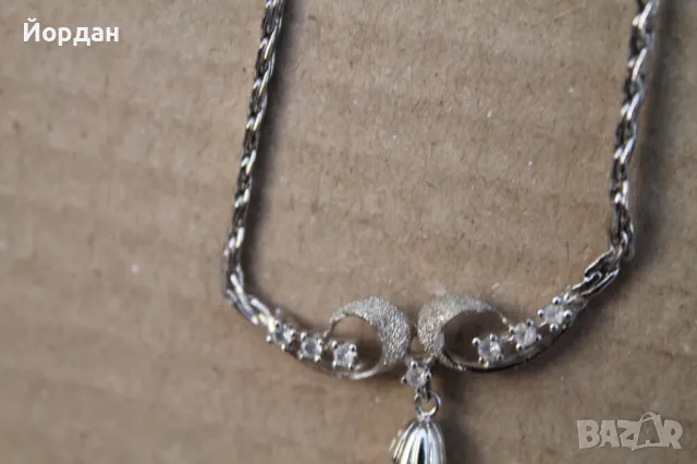 Сребърно дамско колие, снимка 5 - Колиета, медальони, синджири - 49532245