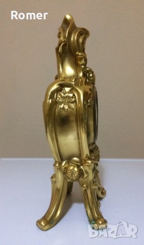 Стар каминен механичен часовник, снимка 2 - Антикварни и старинни предмети - 38552684