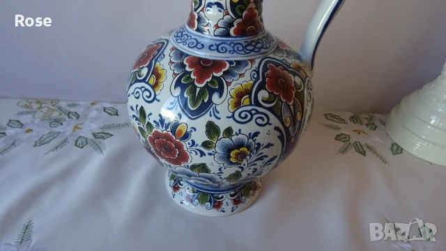 Стомна/кана с метален  капак- Antiquk  "Стар Делфт" , снимка 8 - Вази - 51425253