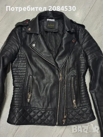 Дамско кожено яке -,,S", снимка 2 - Якета - 49620042
