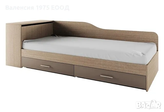 Легло с чекмеджета и ракла Сити 2005 дъб артисан или комбинация мока/ лате, снимка 4 - Спални и легла - 47352967