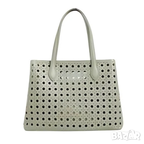 Модерна дамска чанта с перфорация, снимка 6 - Чанти - 52098224