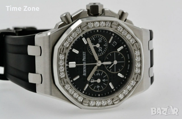 Audemars Piguet Royal Oak Offshore 37mm Steel Black Diamond Дамски Различни Цветове, снимка 4 - Дамски - 54047393