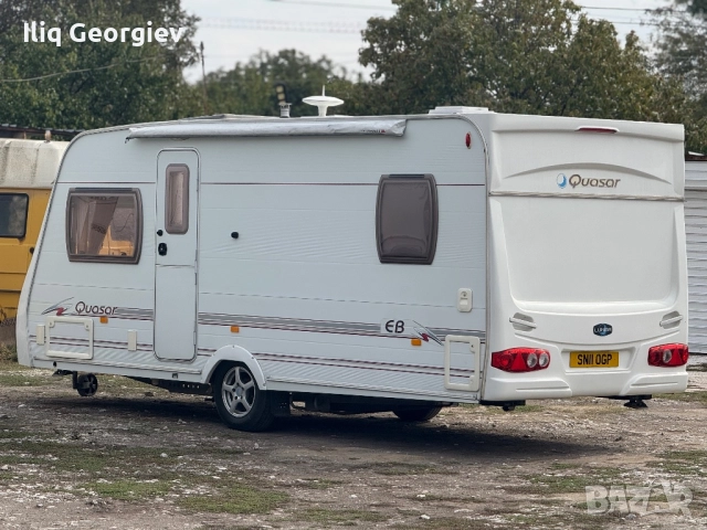 Каравана Lunar Quasar-ФРЕНСКА СПАЛНЯ/ФОРСЕЛТ/ТЕНТА/MOVER/ОБОРУДВАНА/КАТО НОВА, снимка 3 - Каравани и кемпери - 52162188