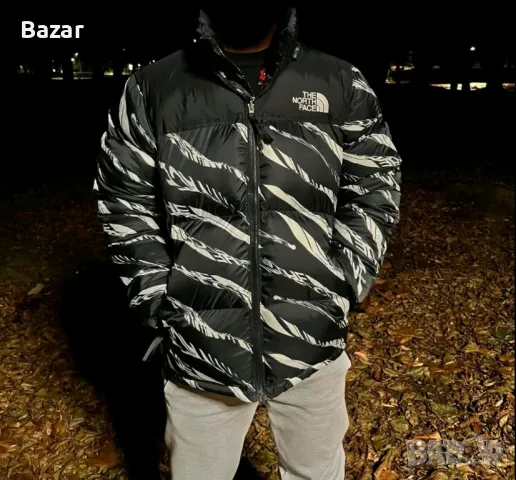 The North Face Zebra Black Оригинално Ново Яке с Гъши Пух Размер L - M Перфектно Топ , снимка 4 - Якета - 48202584