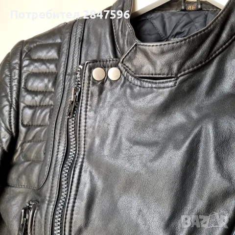 Мотористко кожено яке, снимка 3 - Якета - 56200974