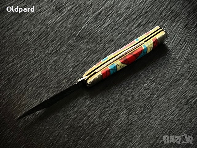 Висококачествен компактен колекционерски джобен сгъваем нож Stoneworx Peanut.(RR911), снимка 3 - Ножове - 42924947