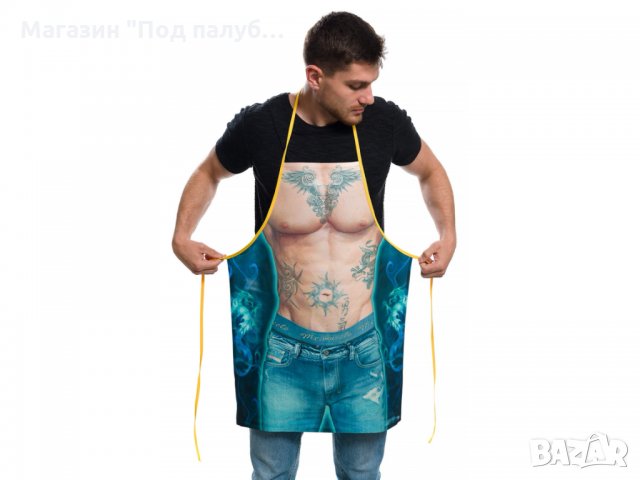 Нова мъжка забавна готварска престилка Тату, снимка 11 - Подаръци за мъже - 30152733