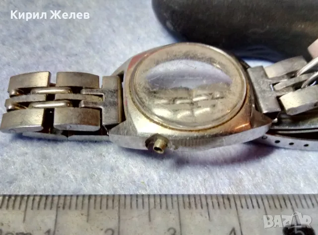 СТАРА КАСА със СТЪКЛО и ВЕРИЖКА НЕРЪЖДАЕМА СТОМАНА от СТАР РЪЧЕН ЧАСОВНИК 49852, снимка 2 - Каишки за часовници - 48684874