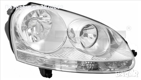 Фар Фарове за GOLF V 03-09 г  фарове Голф 5 хром сив, снимка 2 - Части - 34990881