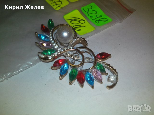 АРТ БРОШКА с КРАСИВИ ФАСЕТИРАНИ КАМЪНИ 3298, снимка 6 - Други - 29844021
