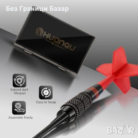 Нови 6 броя меки дартс стрели 16г за електронна мишена с кутия резервни върхове и аксесоари, снимка 7 - Други спортове - 54129308