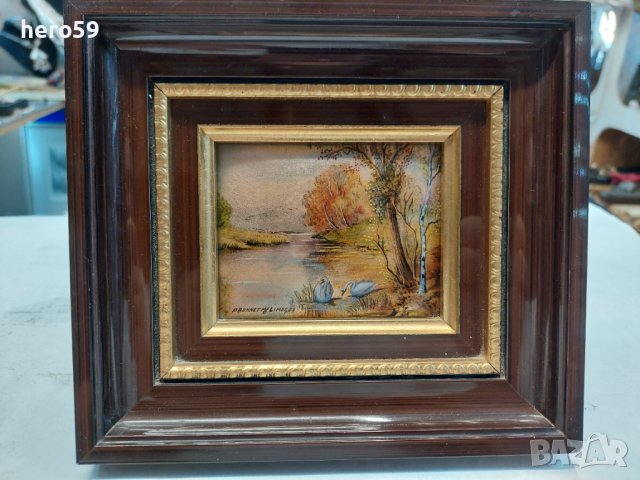 Френски картини Лимож(Limoge)Рисуван порцелан,емайлиран, снимка 2 - Картини - 37237127