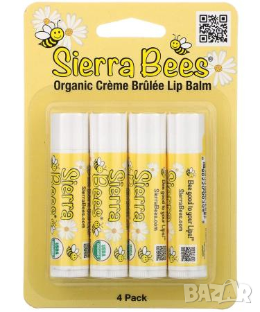 Sierra Bees Organic Lip Balms Creme Brulee - Балсами за устни 4бр., снимка 1