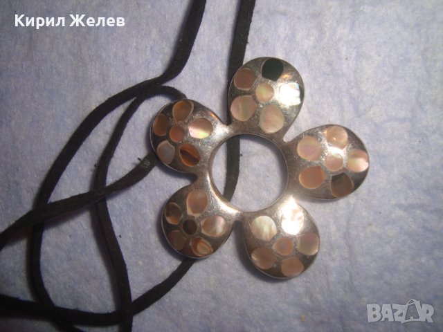 МАСИВЕН СРЕБЪРЕН СЕДЕФЕН ФЕШЪН АРТ МЕДАЛЬОН СРЕБРО 925 ИТАЛИЯ ИНКРУСТИРАН КРАЛСКИ СЕДЕФ КОЛИЕ 28776, снимка 16 - Колиета, медальони, синджири - 37300673