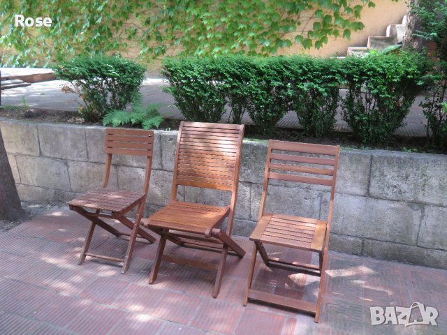 Качествени,градински,сгъваеми столове от тиково дърво, снимка 3 - Градински мебели, декорация  - 42832954