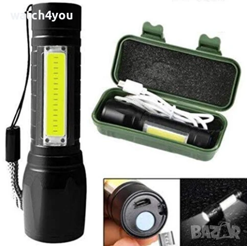 НОВ LED ФЕНЕР POLICE СЪС ZOOM.ФЕНЕРИ С USB КАБЕЛ. ДЖОБНО ФЕНЕРЧЕ СОЛАРНА LED ЛАМПА. КЪМПИНГ ФЕНЕР., снимка 2 - Прожектори - 21821016