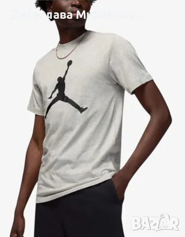 NIKE x Jordan Jumpman Tee Grey/Black Мъжка тениска NIKE Jordan Jumpman Tee Grey/Black с удобна 