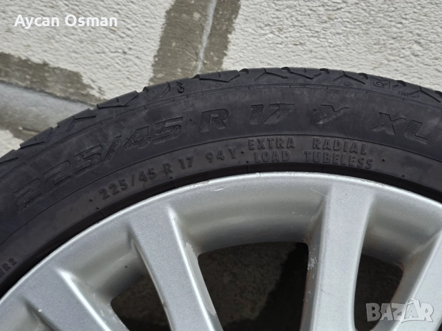 Оригинални джанти Renault Silverstone 17" с летни гуми GENERAL ALTIMAX SPORT 225/45 R17, снимка 4 - Гуми и джанти - 52893331
