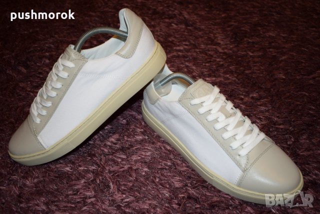 Belstaff Wanstead Sneakers Mens In White Canvas and Leather Sz 43, снимка 1 - Ежедневни обувки - 29351528